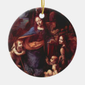 De rotsmadonna van Leonardo da Vinci Keramisch Ornament (Voorkant)