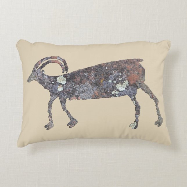 De Rotstekening van de Schapen van het Big Horn Accent Kussen (Voorkant)