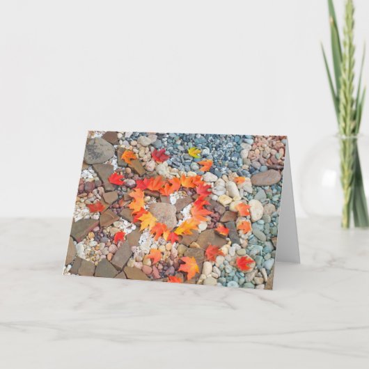 De Rotstuin van de Wenskaarten van de Bladeren van Kaart (Voorkant)