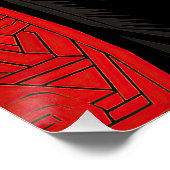 De Rottweiler hond, rood en zwart 003 - Ulises Dal Perfect Poster (Hoek)