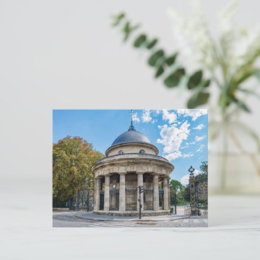 De Rotunda van Monceau Park in Parijs, Frankrijk Briefkaart (Staand voorkant)