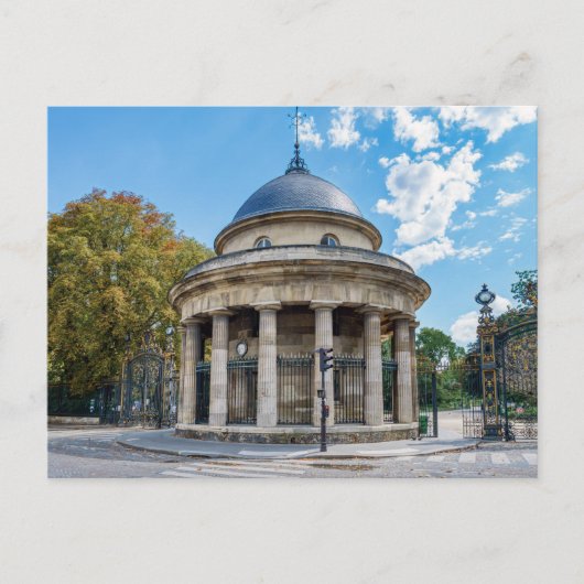 De Rotunda van Monceau Park in Parijs, Frankrijk Briefkaart (Voorkant)