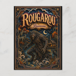 De Rougarou Louisiana Popcut Legenden Briefkaart