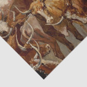 De Roundup Westerne kunst van Frederic Remington Tissuepapier (Detail)