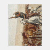 De Roundup Westerse kunst van Frederic Remington Fleece Deken (Voorkant)