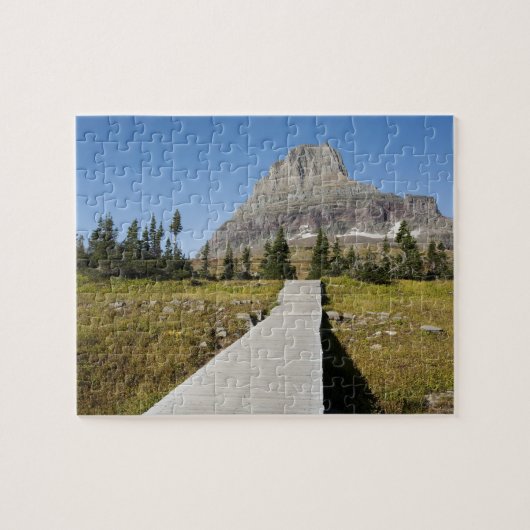 De route naar het uitzicht van het Verborgen meer Legpuzzel (Horizontaal)