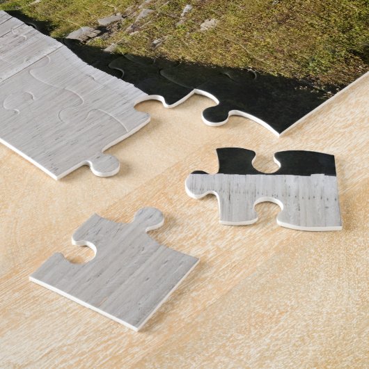 De route naar het uitzicht van het Verborgen meer Legpuzzel (Zijkant)