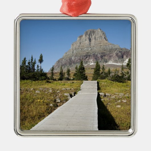 De route naar het uitzicht van het Verborgen meer Metalen Ornament (Voorkant)