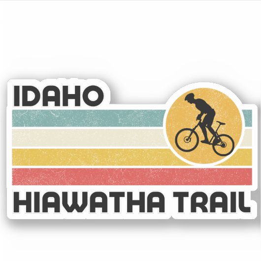 De Route van de Hiawatha - Schitterende mountainbi Sticker (Voorkant)