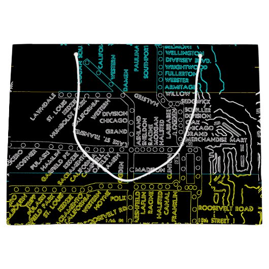 De route van de kaart van het Systeem van Chicago Large Cadeautasje (Voorkant)