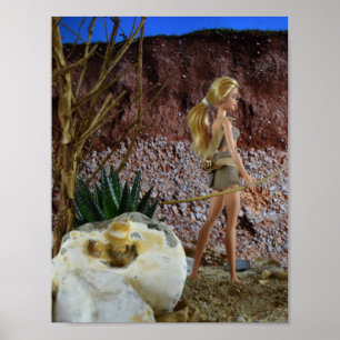 De route verkennen. poster