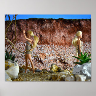 De route verkennen. poster