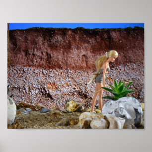 De route verkennen. poster