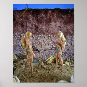 De route verkennen. poster