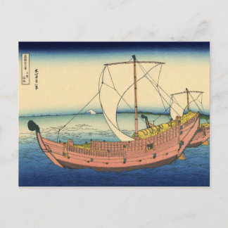 De route zee van de provincie Kazusa (door Hokusai Briefkaart