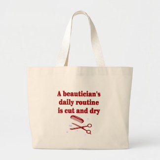 De routine van een schoonheidsspecialist wordt ges grote tote bag
