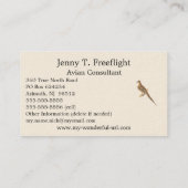 De rouwduif (Carolina Turtle Dove) NY Birds Visitekaartje (Achterkant)