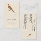 De rouwduif (Carolina Turtle Dove) NY Birds Visitekaartje (Voorkant / Achterkant)