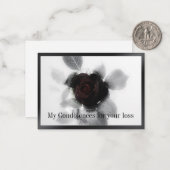 De rouwende Rozen sympathie kaarten Notitiekaartje (Voorkant / Achterkant in situ)