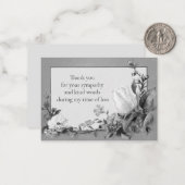 De rouwende ventilator bedankt de kaart notitiekaartje (Voorkant / Achterkant in situ)