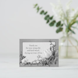 De rouwende ventilator bedankt de kaart notitiekaartje