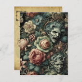 ⚰️ De rouwraad – Gotisch Victoriaans Feestdagenkaart (Voorkant / Achterkant)