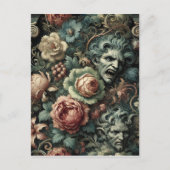 ⚰️ De rouwraad – Gotisch Victoriaans Feestdagenkaart (Voorkant)