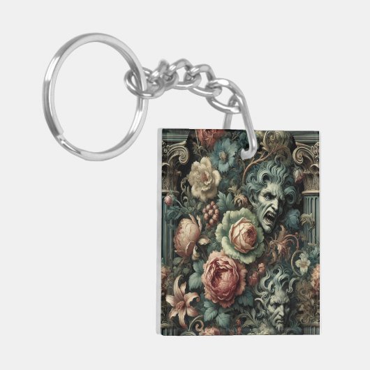 ⚰️ De rouwraad – Gotisch Victoriaans Sleutelhanger (Voorkant Links)