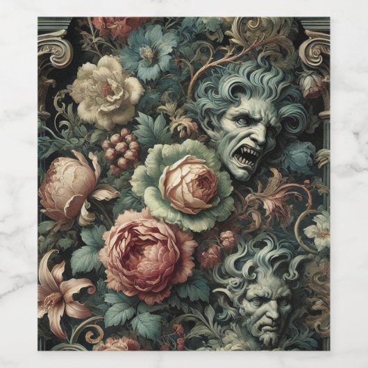 ⚰️ De rouwraad – Gotisch Victoriaans Wijn Etiket (Enkel label)