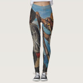 De Rowers (door Hans von Marées) Leggings (Voorkant)