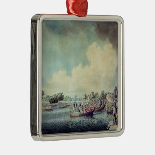 De Rowing Match in Richmond Metalen Ornament (Rechts)