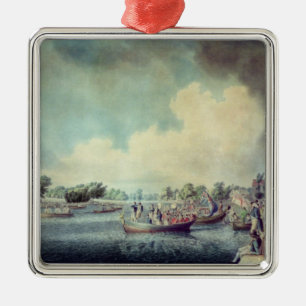 De Rowing Match in Richmond Metalen Ornament