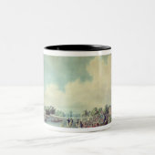 De Rowing Match in Richmond Tweekleurige Koffiemok (Center)