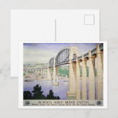 De Royal Albert Bridge, Saltash Vintage Travel Briefkaart (Voorkant / Achterkant)
