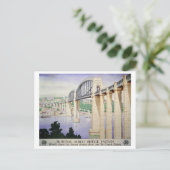 De Royal Albert Bridge, Saltash Vintage Travel Briefkaart (Staand voorkant)