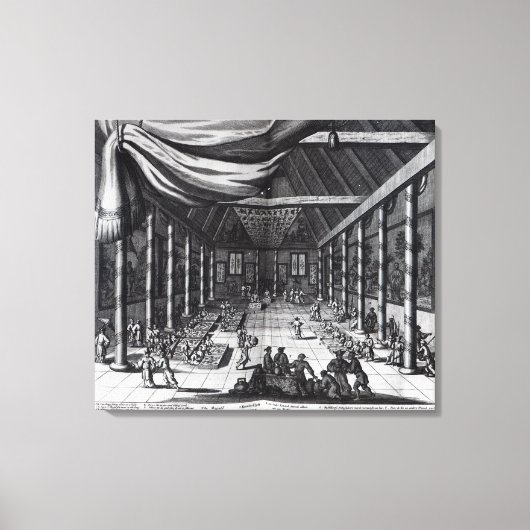 De Royal Banquet, illustratie Canvas Afdruk (Voorkant)