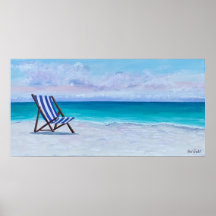 De Royal Blue Chair Poster - door Just Dahl