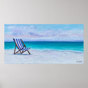 De Royal Blue Chair Poster - door Just Dahl