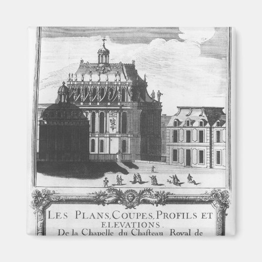 De Royal Chapel, illustratie uit "Les Plans" Magneet (Voorkant)
