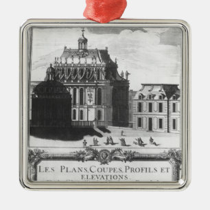 De Royal Chapel, illustratie uit "Les Plans" Metalen Ornament