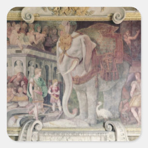 De Royal Elephant Vierkante Sticker
