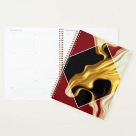De Royal Flow Planner: Koninklijk Rood & Goud QR Planner