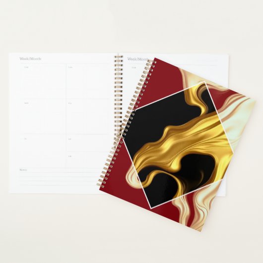 De Royal Flow Planner: Koninklijk Rood & Goud QR Planner (Display)