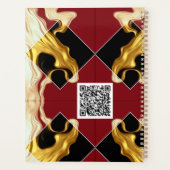 De Royal Flow Planner: Koninklijk Rood & Goud QR Planner (Achterkant)