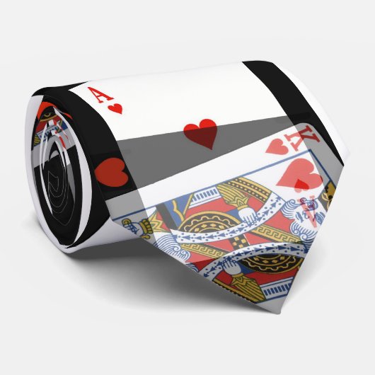 De Royal Flush!  De grote hand! Stropdas (Opgerold)