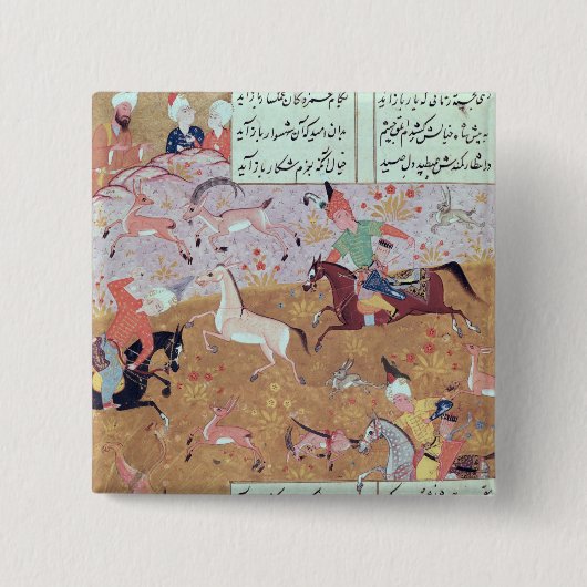 De Royal Hunt Vierkante Button 5,1 Cm (Voorkant)