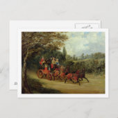 De Royal Mail Coach met Passengers (olie op canva) Briefkaart (Voorkant / Achterkant)