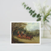 De Royal Mail Coach met Passengers (olie op canva) Briefkaart (Staand voorkant)