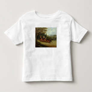 De Royal Mail Coach met Passengers (olie op canva) Kinder Shirts