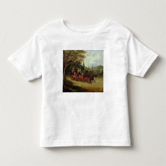 De Royal Mail Coach met Passengers (olie op canva) Kinder Shirts (Voorkant)